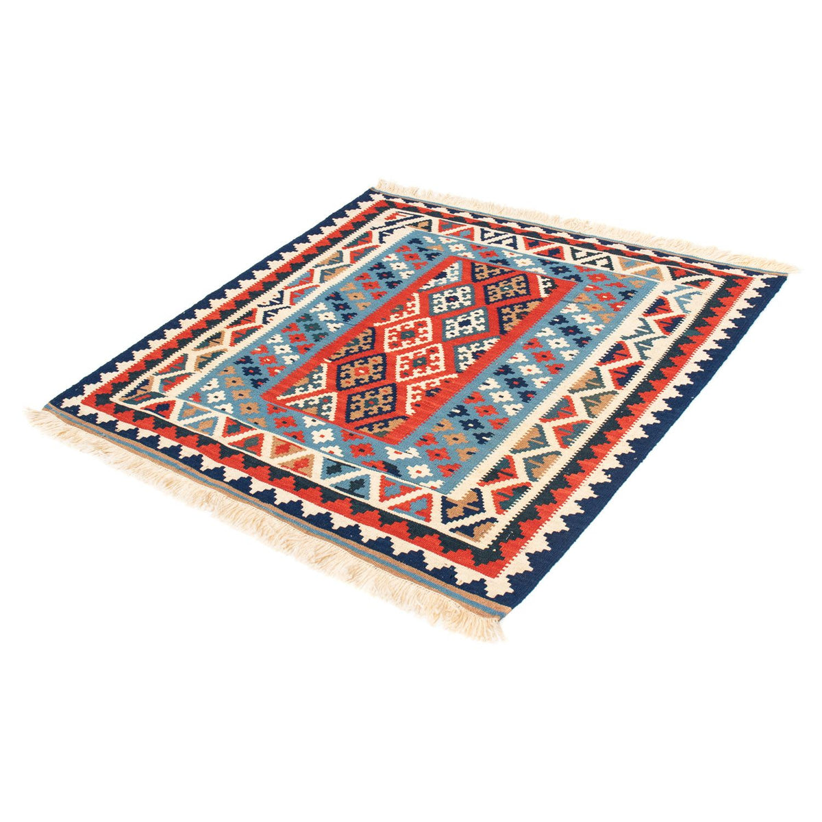 Alfombra Kelim - Oriental cuadrado  - 104 x 100 cm - multicolor