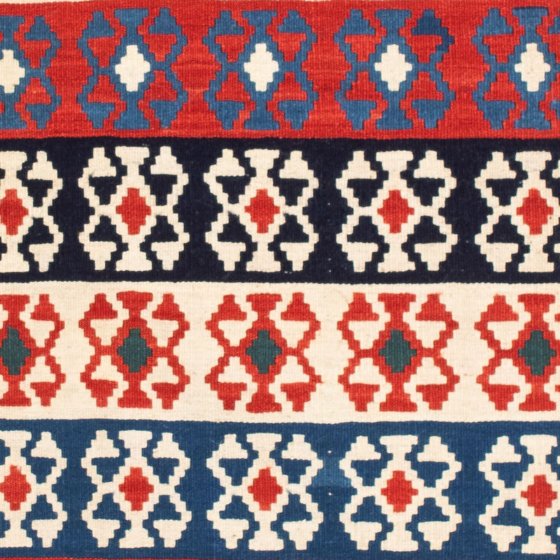 Alfombra Kelim - Oriental cuadrado  - 110 x 100 cm - azul