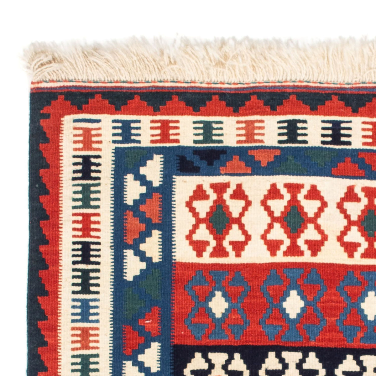 Alfombra Kelim - Oriental cuadrado  - 110 x 100 cm - azul