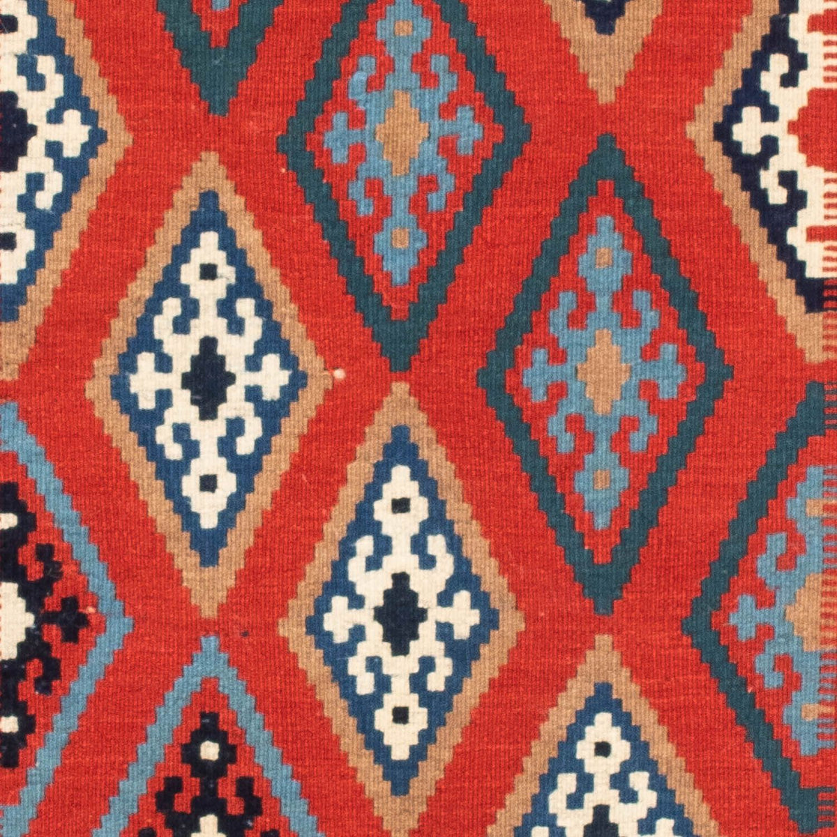Alfombra Kelim - Oriental cuadrado - 100 x 98 cm - azul