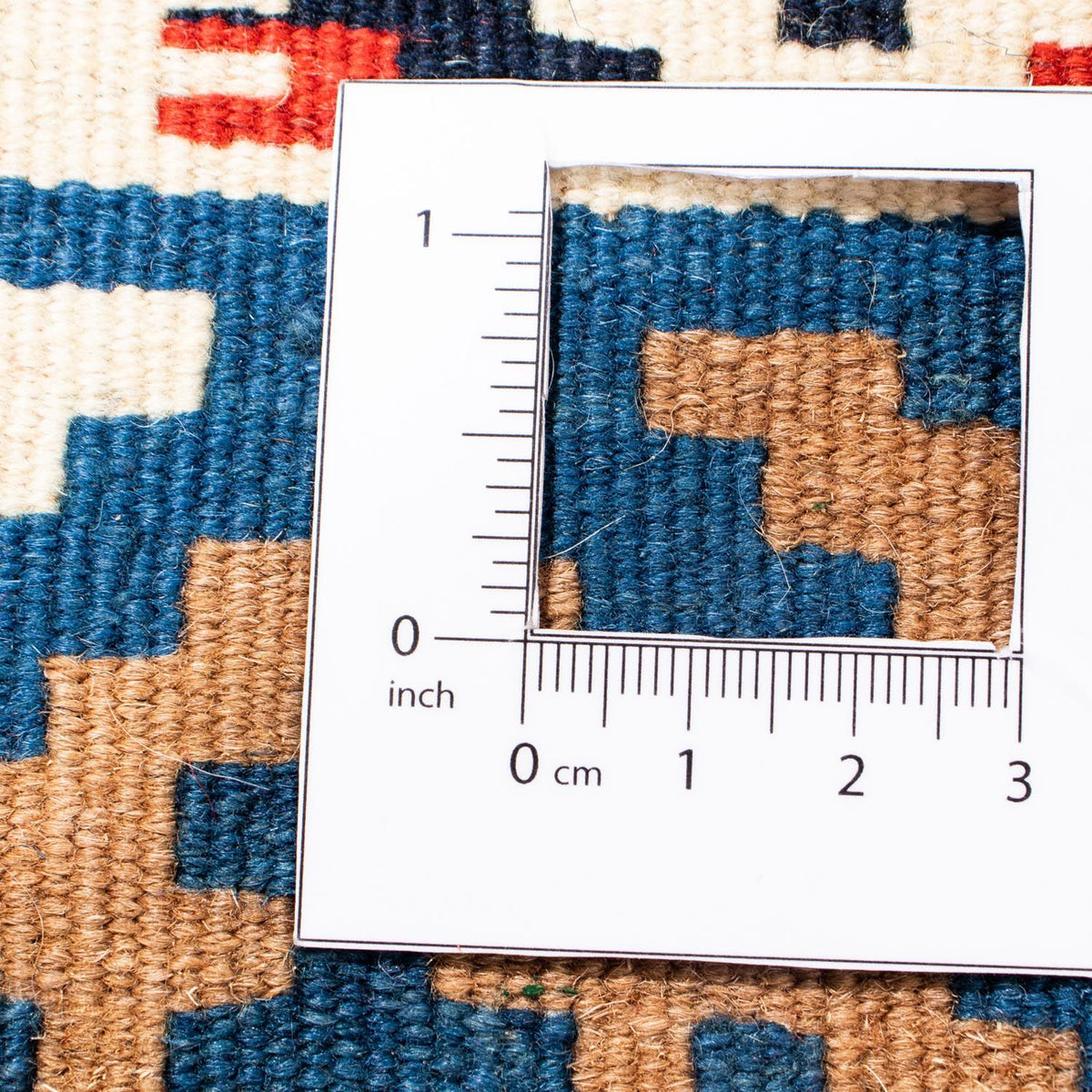 Alfombra Kelim - Oriental cuadrado - 100 x 98 cm - azul