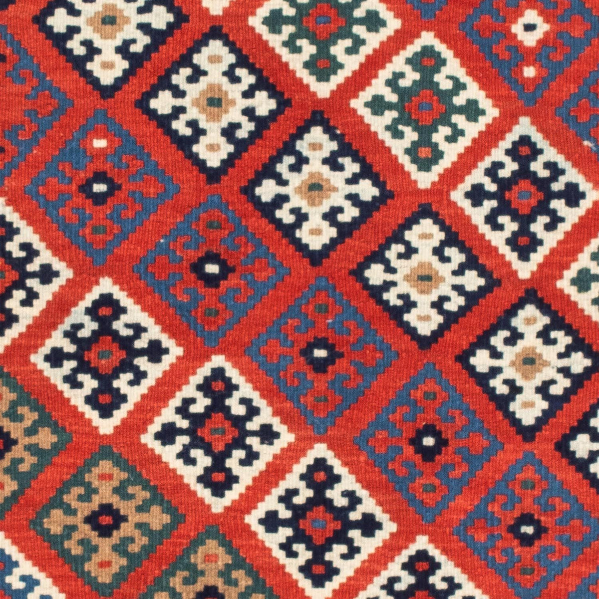 Alfombra Kelim - Oriental cuadrado - 103 x 100 cm - multicolor