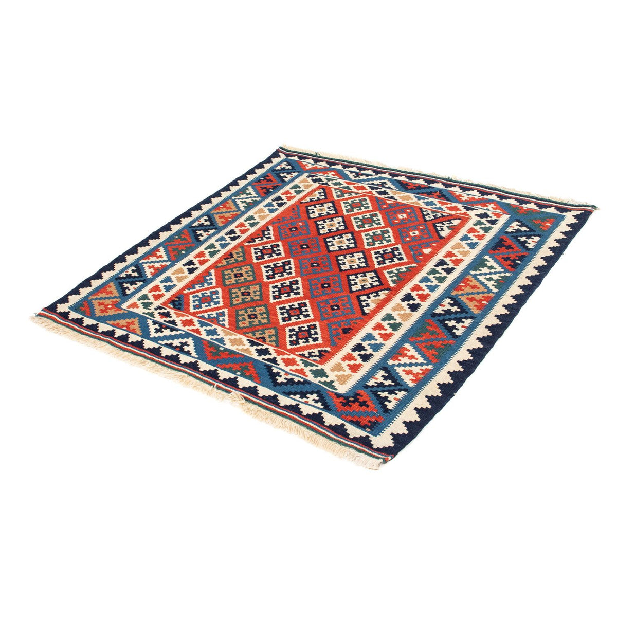 Alfombra Kelim - Oriental cuadrado - 103 x 100 cm - multicolor