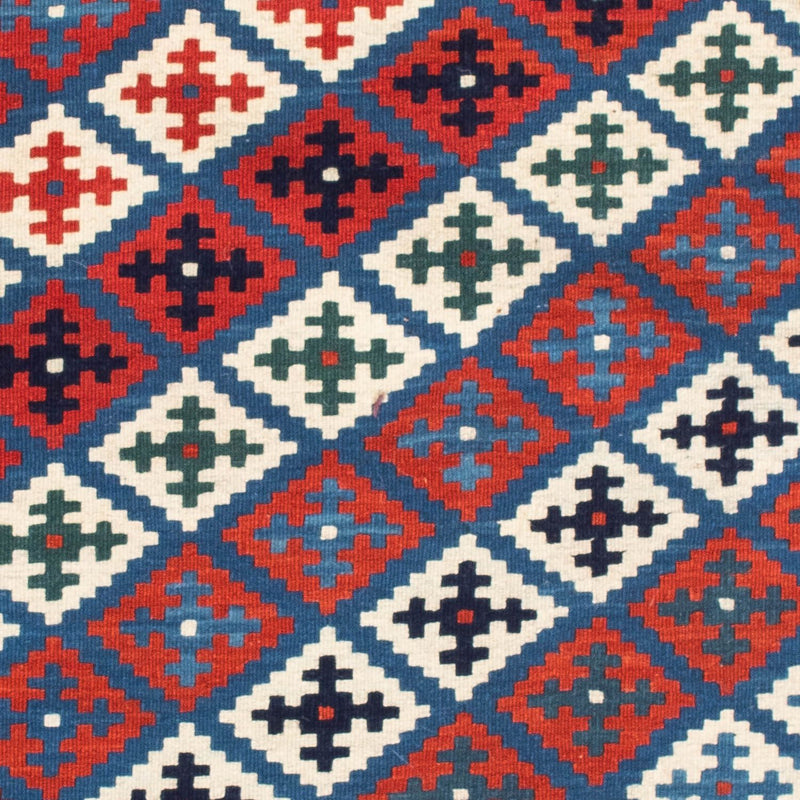 Alfombra Kelim - Oriental cuadrado  - 105 x 103 cm - azul