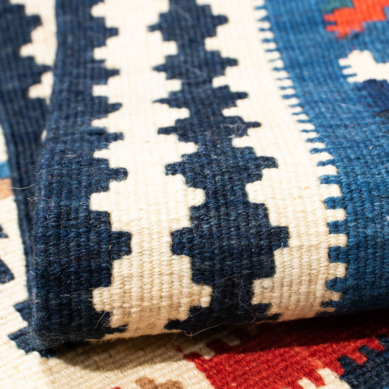 Alfombra Kelim - Oriental cuadrado  - 103 x 103 cm - azul