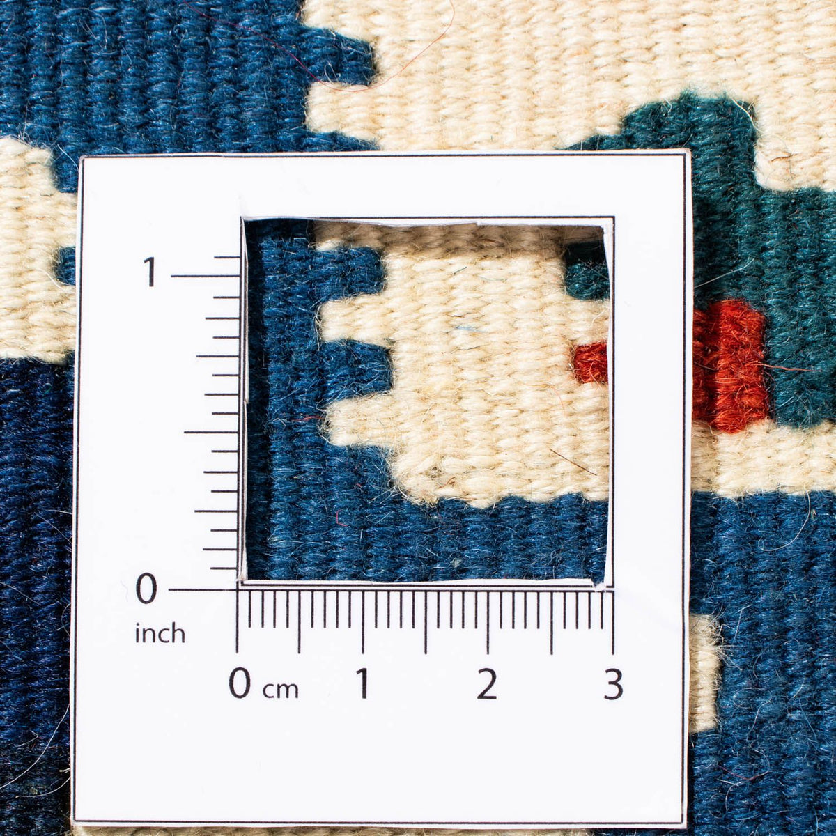 Alfombra Kelim - Oriental cuadrado  - 103 x 103 cm - azul