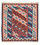 Alfombra Kelim - Oriental cuadrado  - 100 x 96 cm - azul