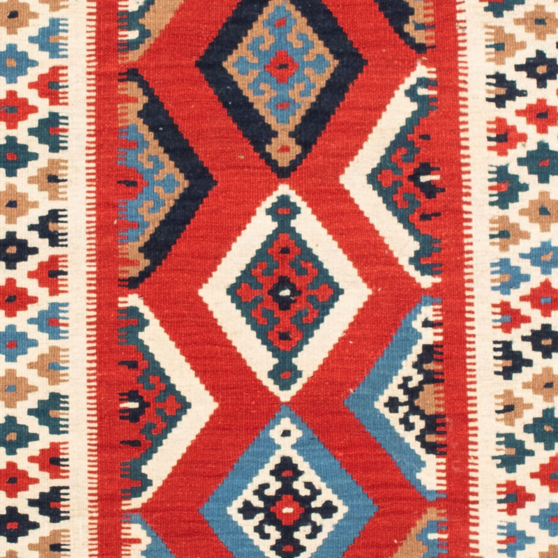 Alfombra Kelim - Oriental cuadrado  - 105 x 102 cm - rojo