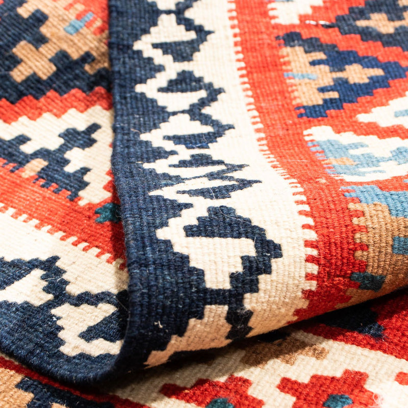 Alfombra Kelim - Oriental cuadrado  - 105 x 102 cm - rojo