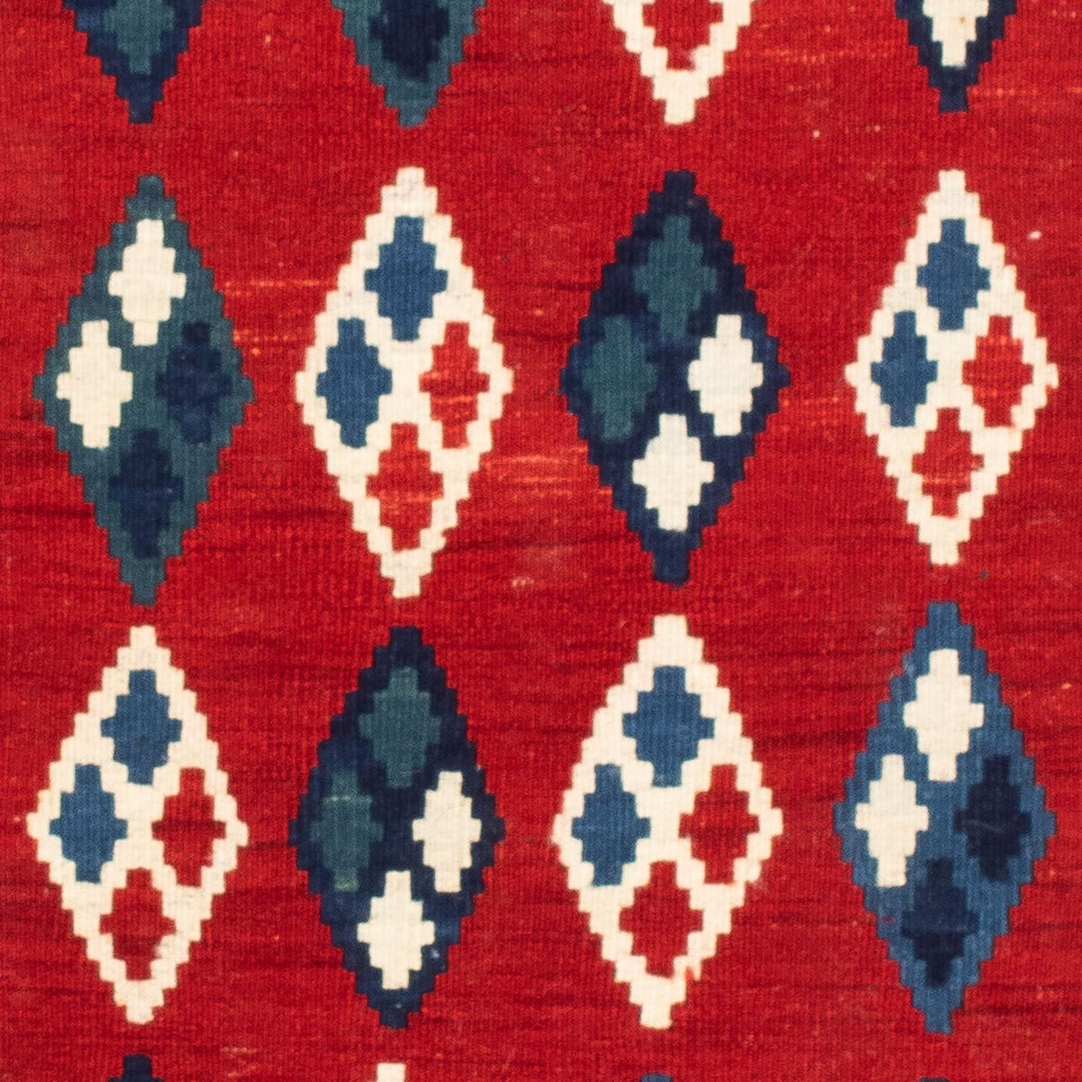 Alfombra Kelim - Oriental cuadrado - 104 x 100 cm - azul oscuro