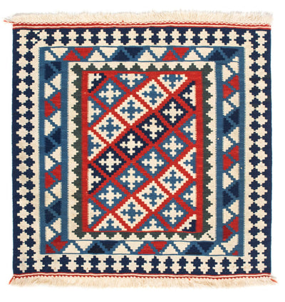 Kilim Fars 100x100cm - azul