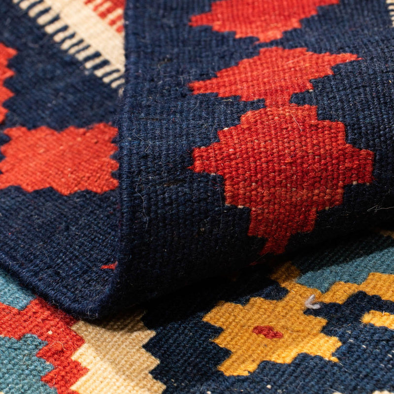 Alfombra Kelim - Oriental cuadrado  - 110 x 109 cm - rojo