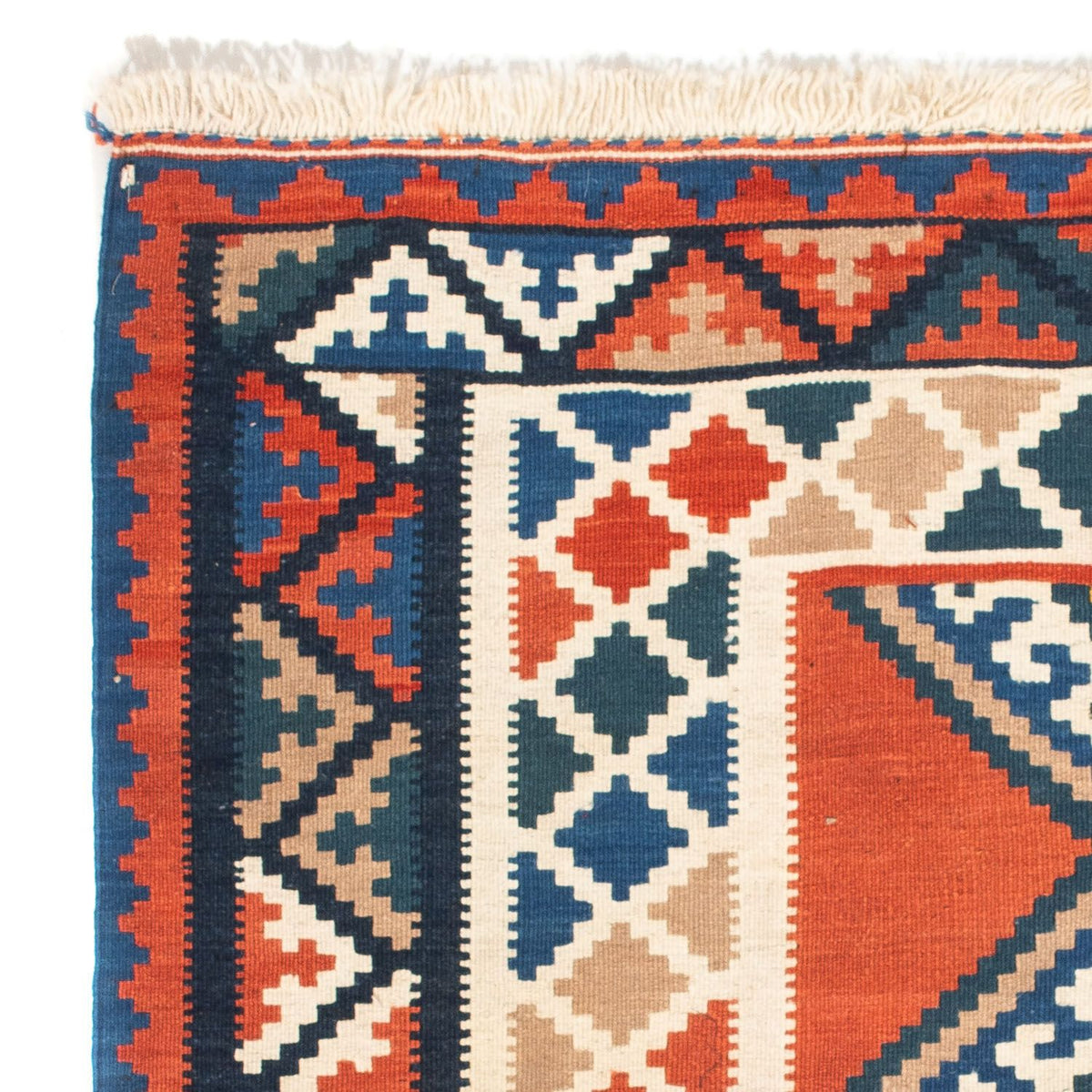 Alfombra Kelim - Oriental cuadrado  - 102 x 102 cm - óxido