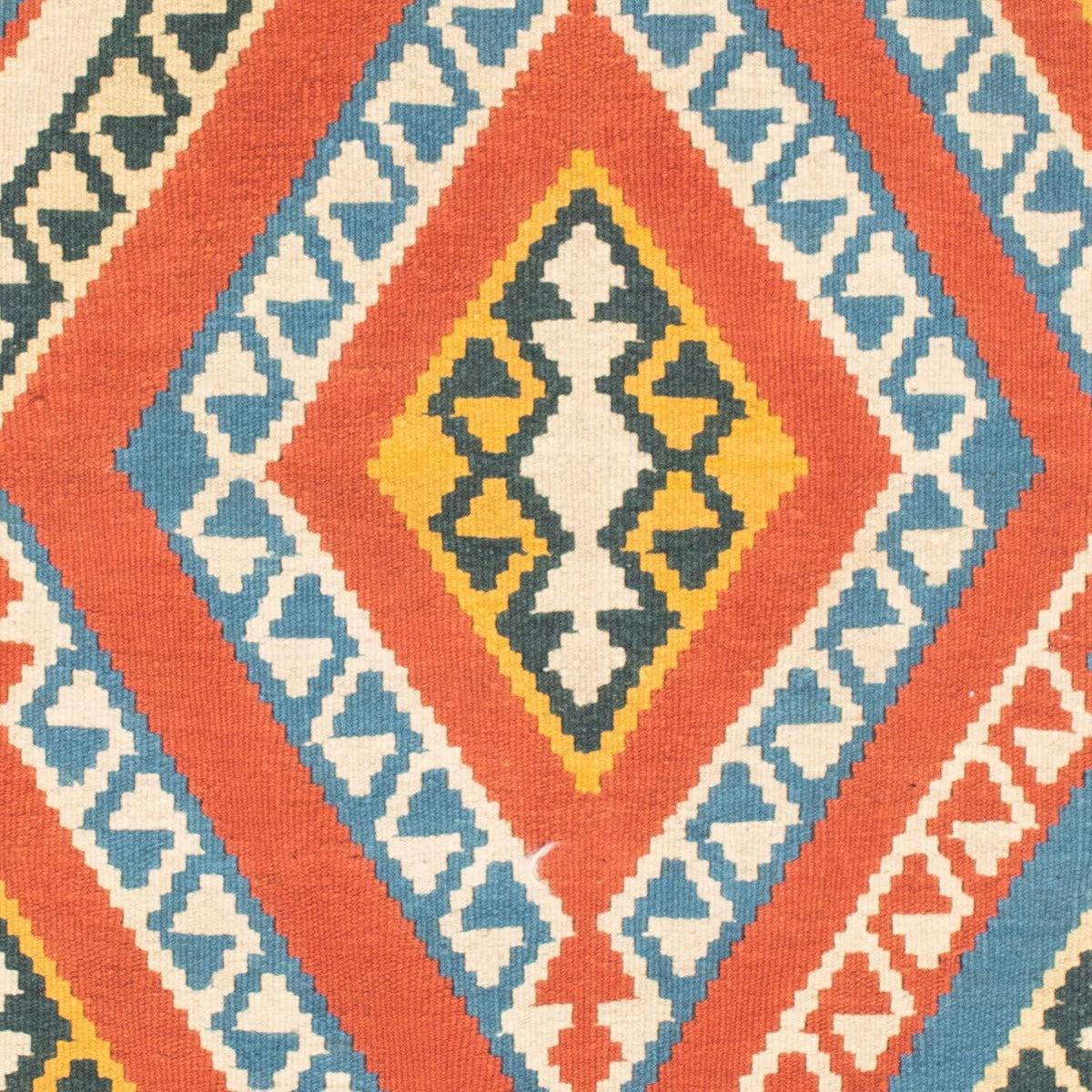 Alfombra Kelim - Oriental cuadrado - 107 x 100 cm - naranja