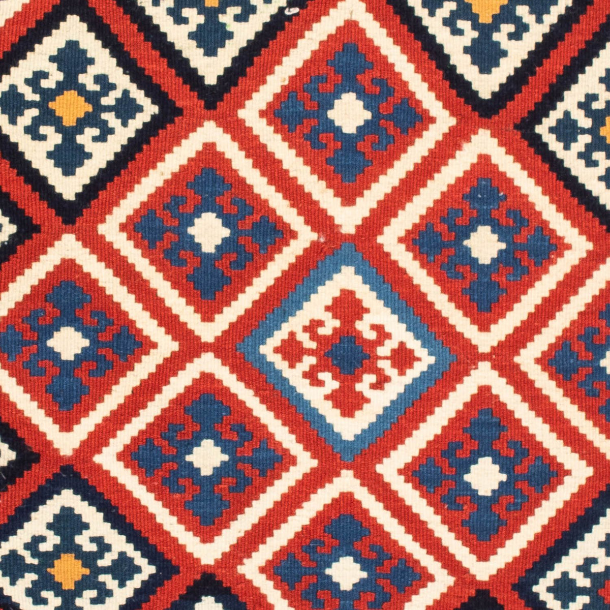 Alfombra Kelim - Oriental cuadrado - 106 x 105 cm - rojo
