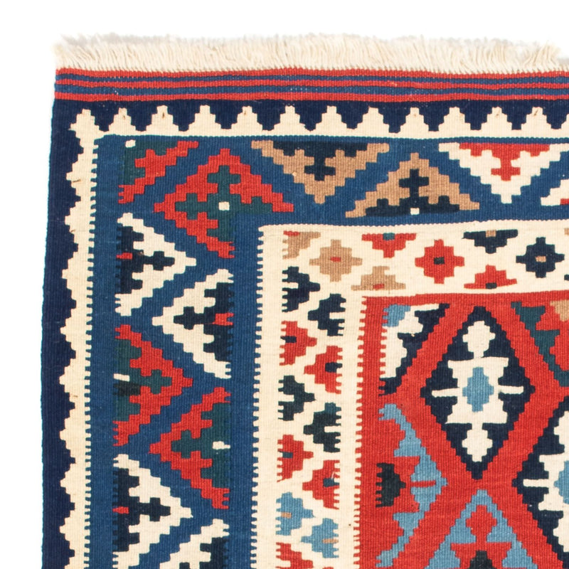 Alfombra Kelim - Oriental cuadrado  - 104 x 100 cm - azul oscuro