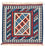Alfombra Kelim - Oriental cuadrado - 103 x 100 cm - azul oscuro