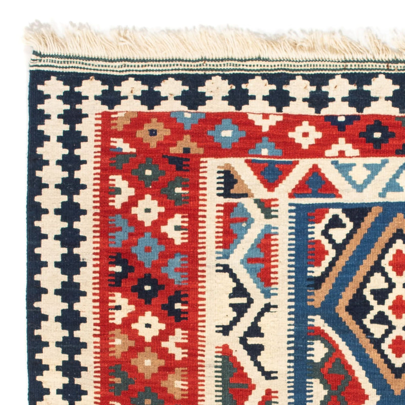 Alfombra Kelim - Oriental cuadrado  - 104 x 99 cm - rojo