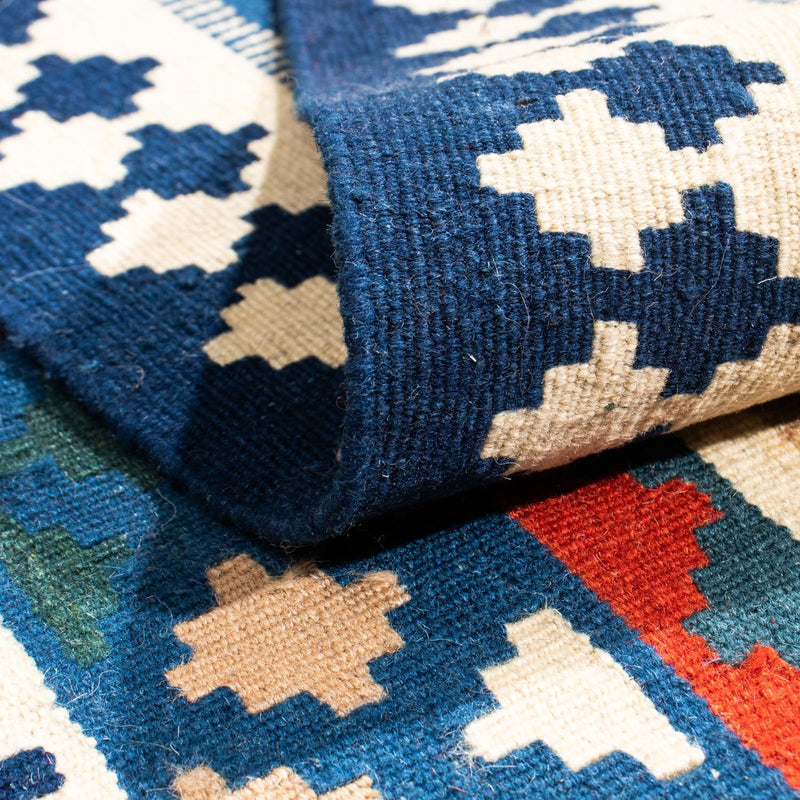 Alfombra Kelim - Oriental cuadrado  - 104 x 103 cm - azul