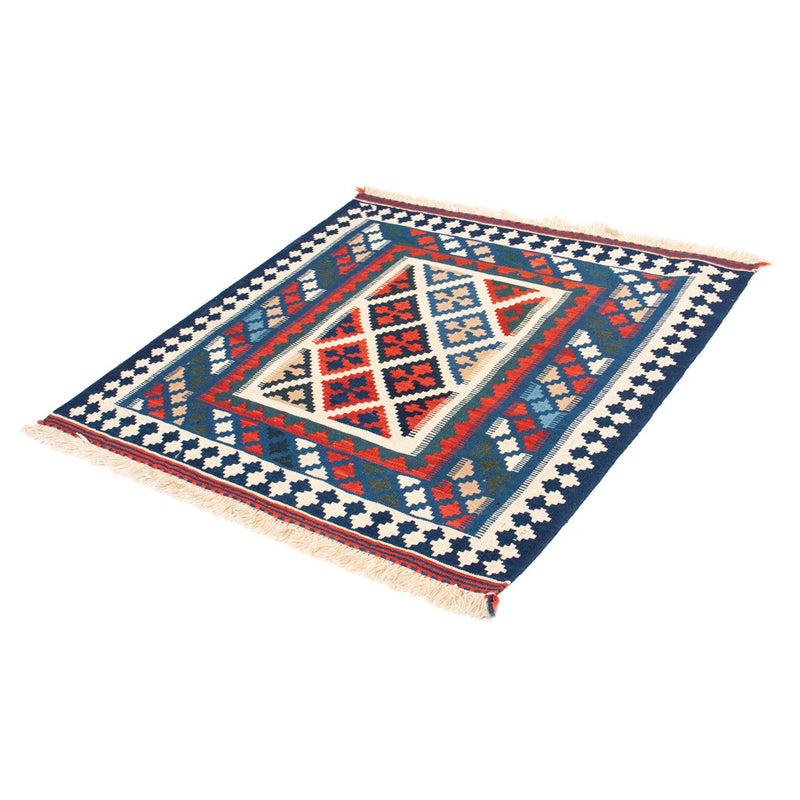 Alfombra Kelim - Oriental cuadrado  - 104 x 103 cm - azul