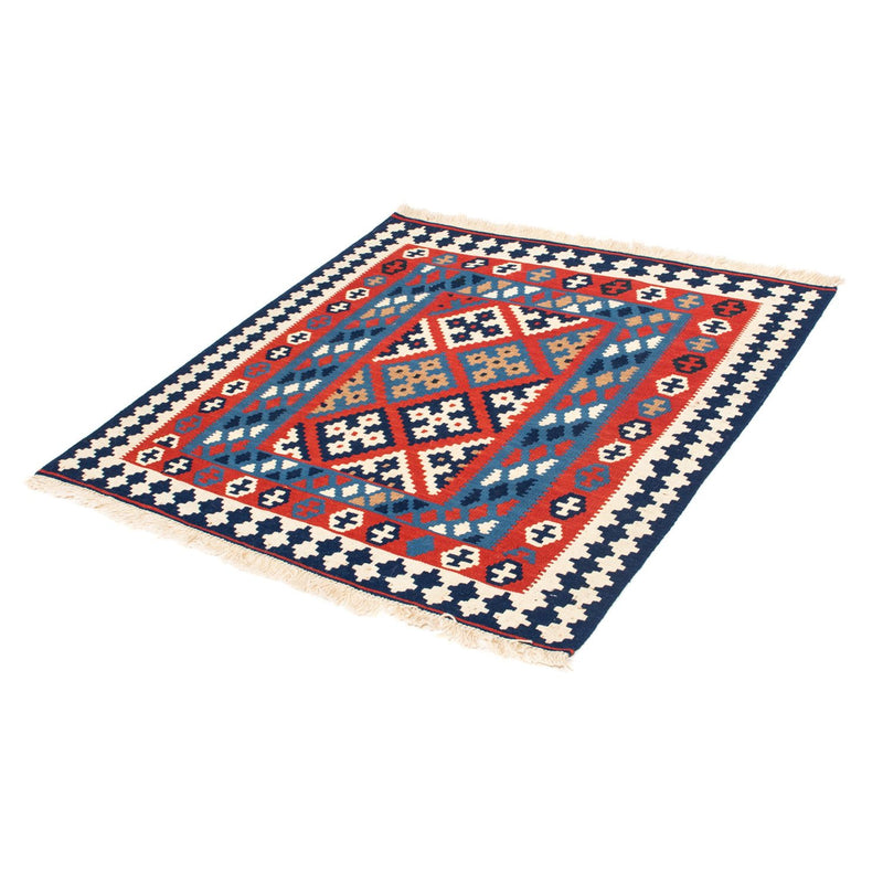 Alfombra Kelim - Oriental cuadrado  - 103 x 101 cm - rojo