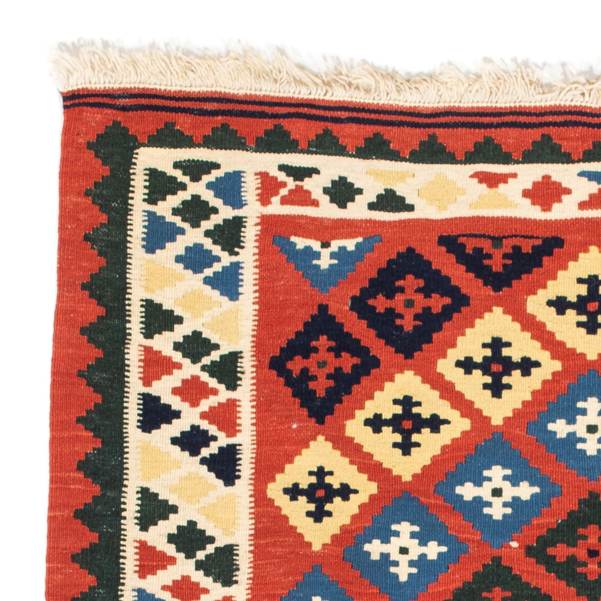 Alfombra Kelim - Oriental cuadrado  - 97 x 94 cm - rojo