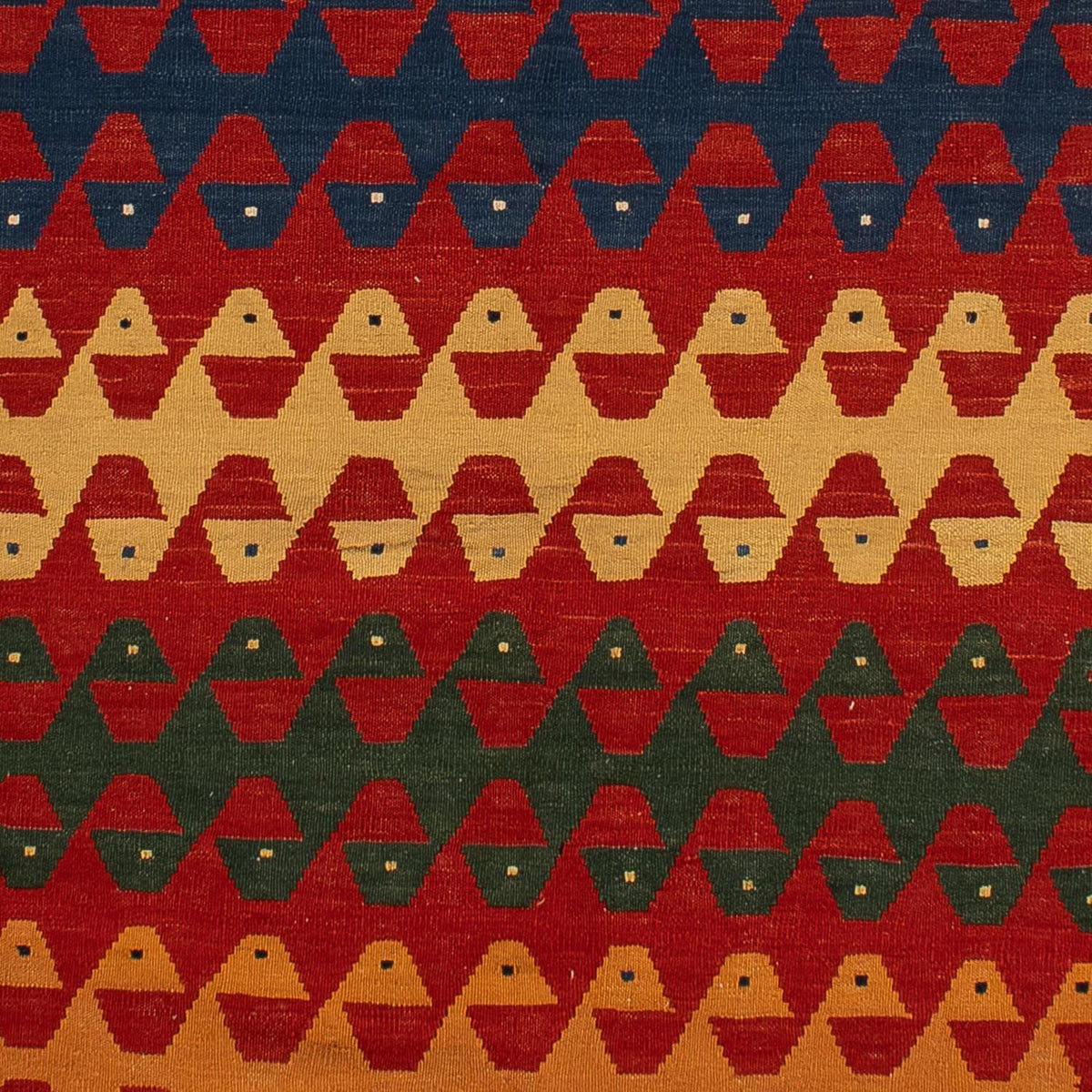 Alfombra de pasillo Alfombra Kelim - Oriental - 297 x 149 cm - rojo oscuro