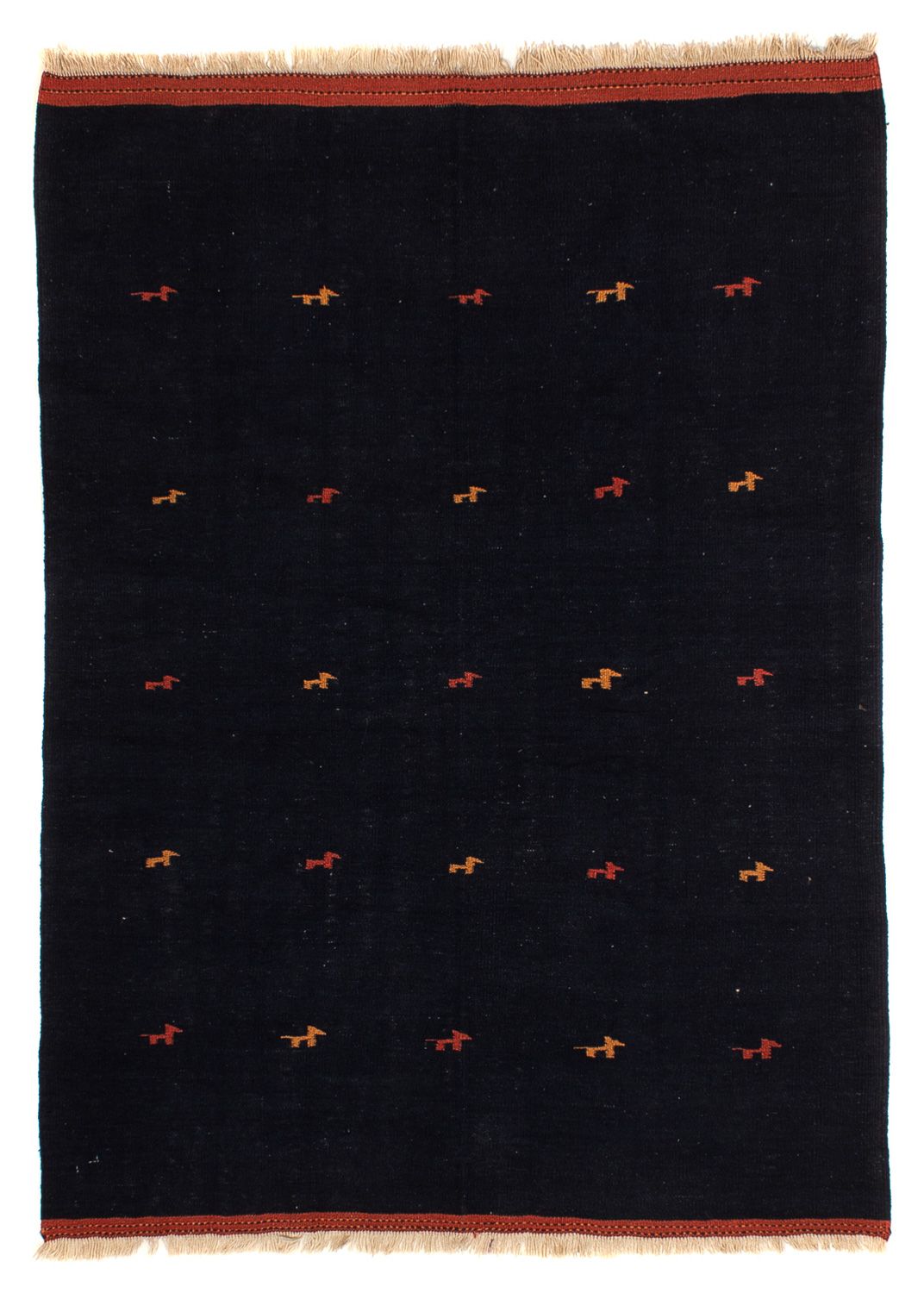 Alfombra Kelim - Oriental - 206 x 150 cm - azul oscuro