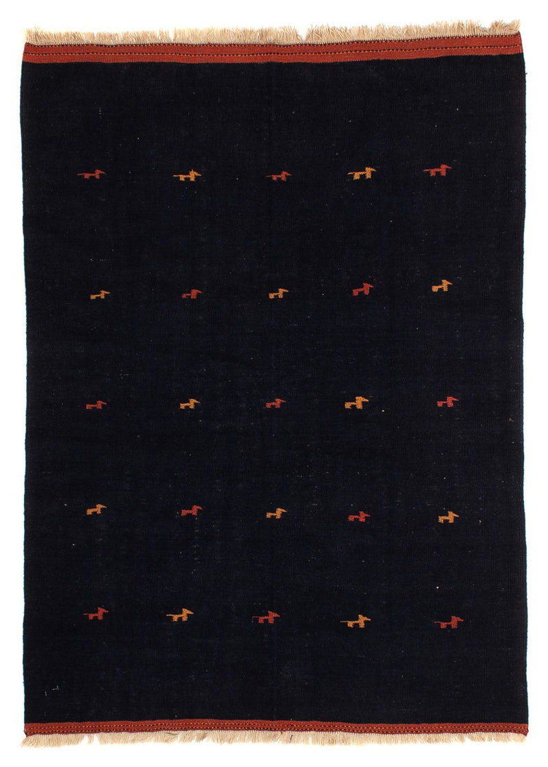 Alfombra Kelim - Oriental - 206 x 150 cm - azul oscuro