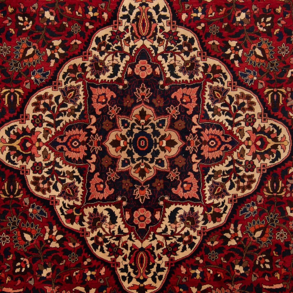 Alfombra persa - Nómada - 365 x 263 cm - rojo oscuro