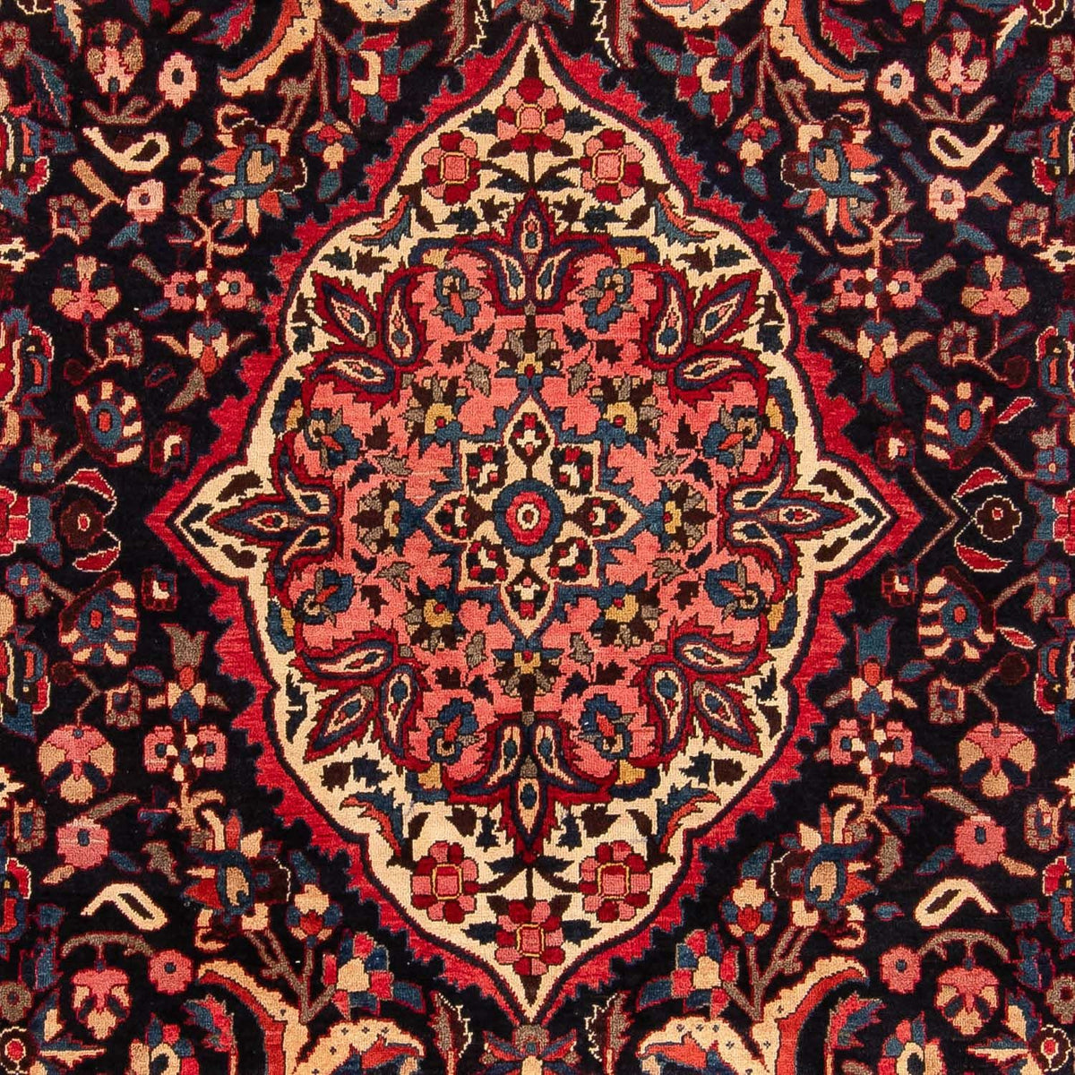 Alfombra persa - Nómada - 374 x 267 cm - azul oscuro