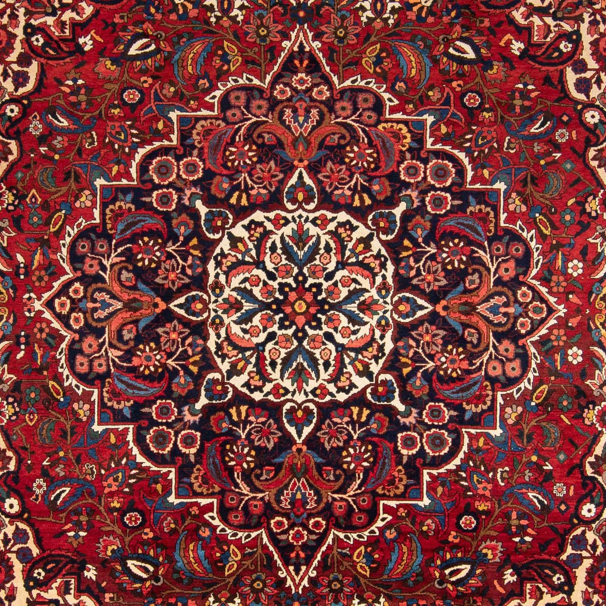 Alfombra persa - Nómada - 360 x 272 cm - rojo oscuro