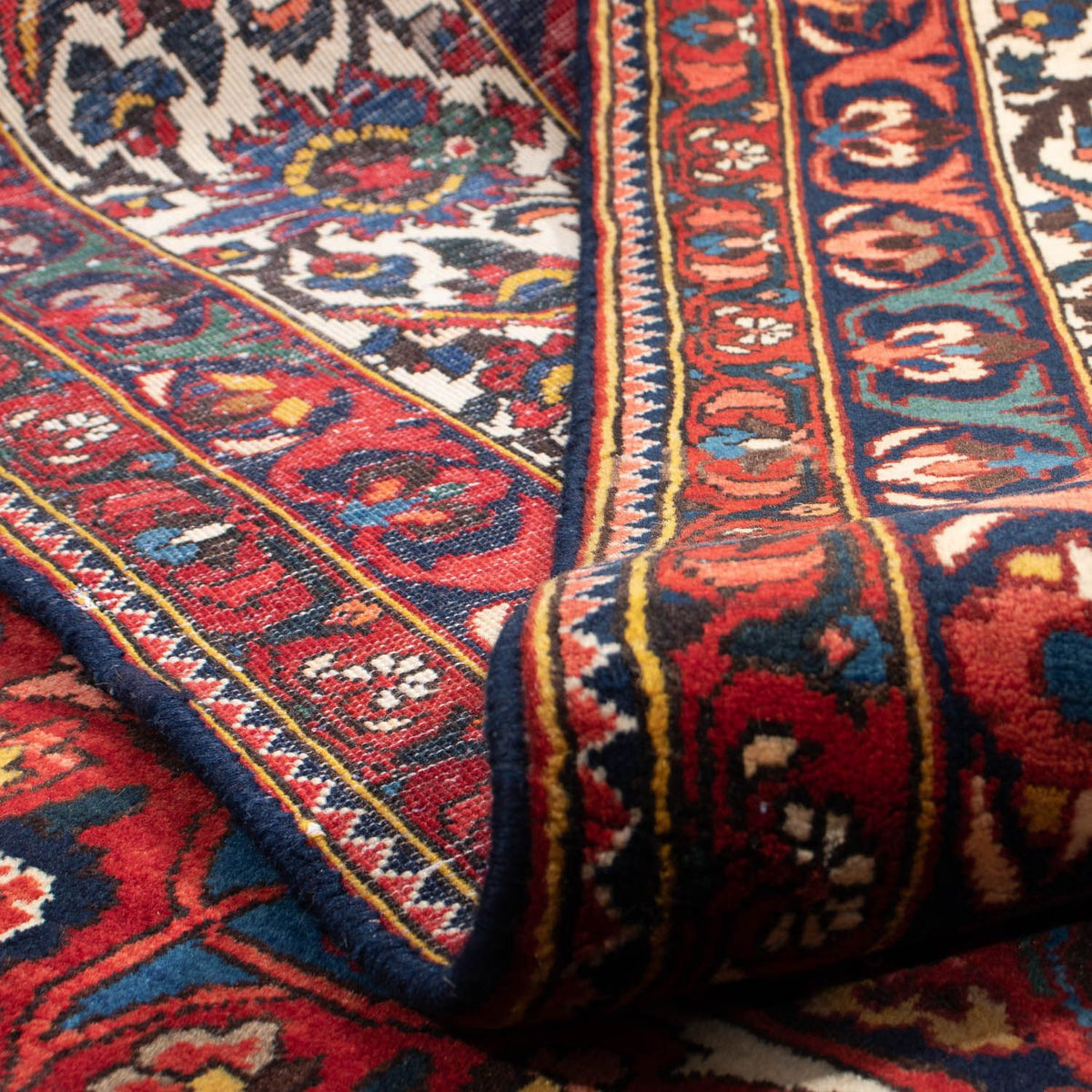 Alfombra persa - Nómada - 360 x 272 cm - rojo oscuro