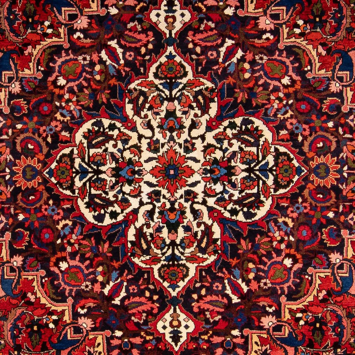 Alfombra persa - Nómada - 372 x 242 cm - rojo oscuro