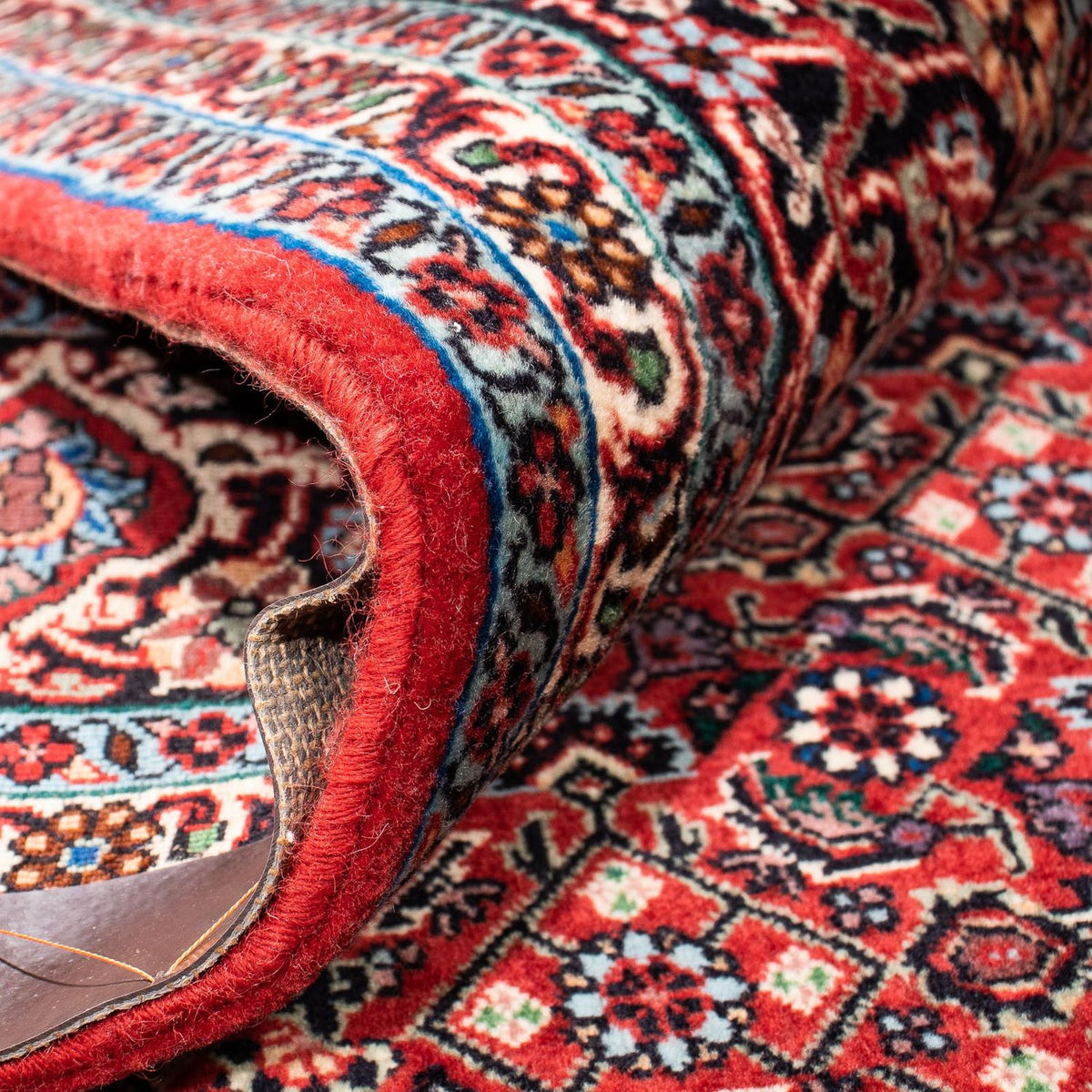 Alfombra persa - Bidjar - 237 x 173 cm - rojo oscuro