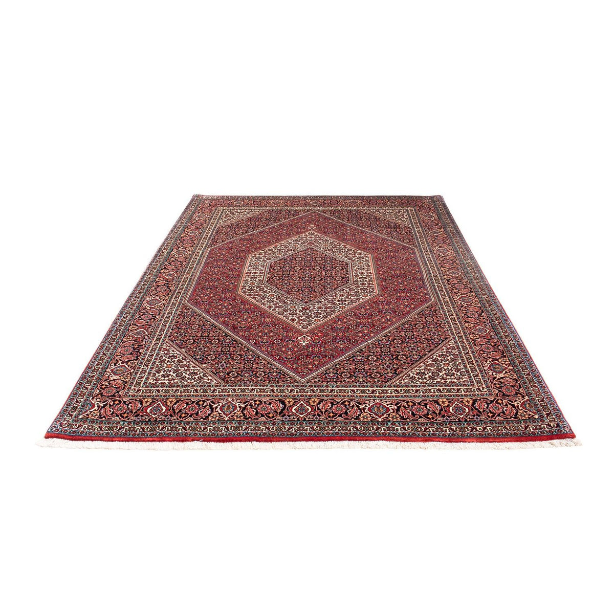 Alfombra persa - Bidjar - 237 x 173 cm - rojo oscuro