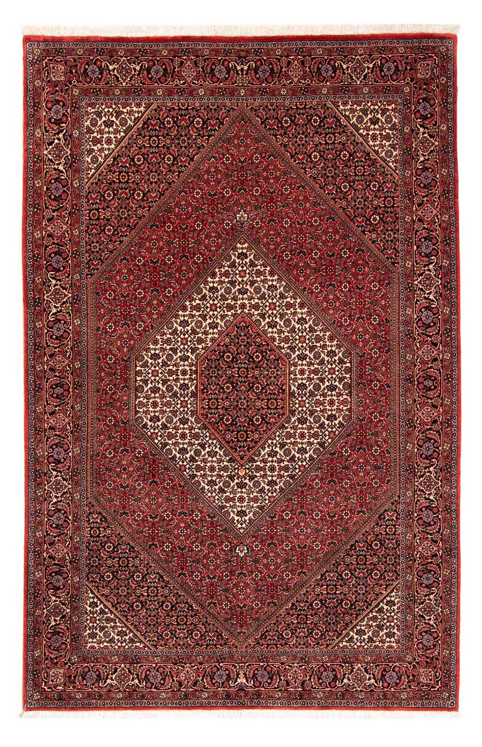 Alfombra persa - Bidjar - 232 x 153 cm - rojo