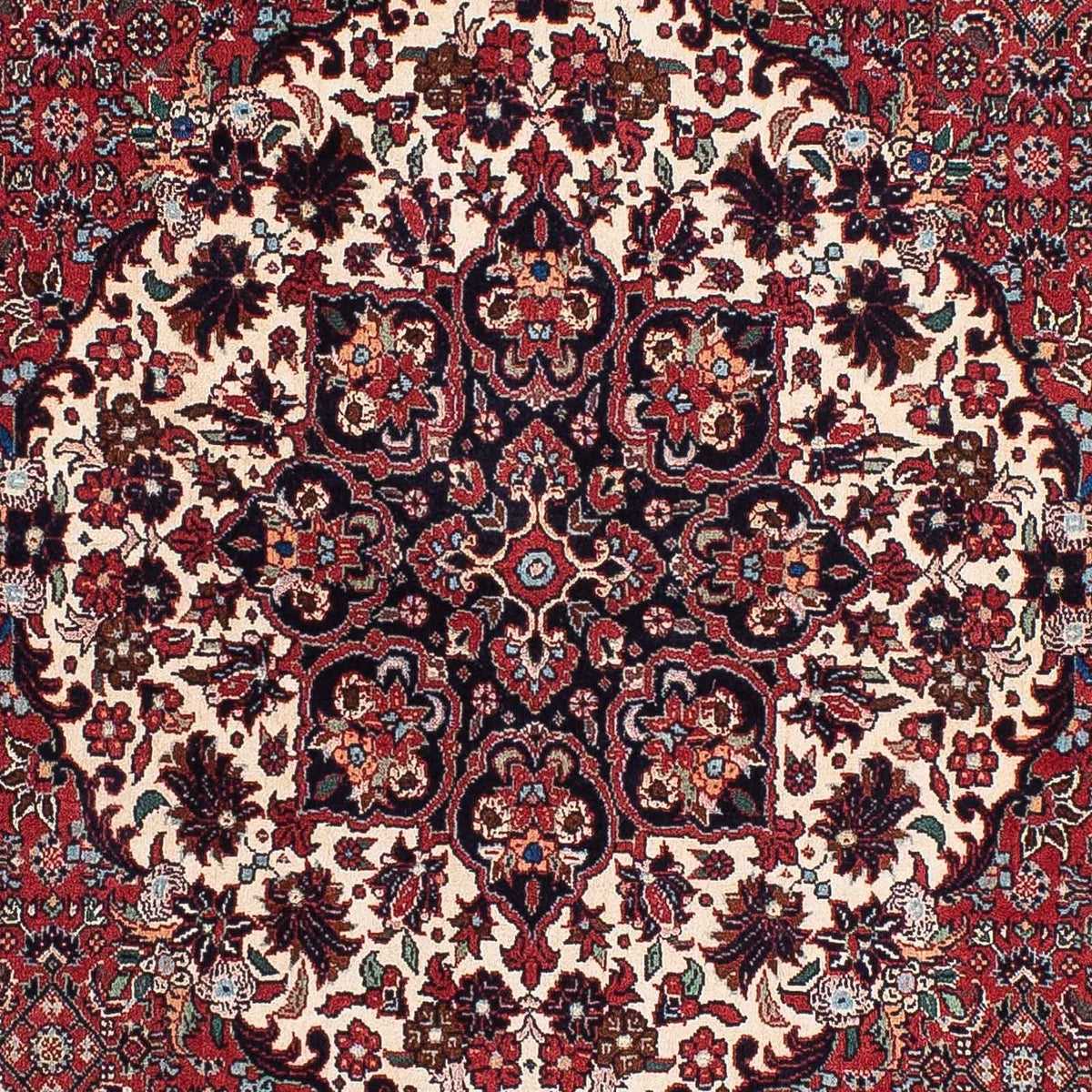 Alfombra de pasillo Alfombra persa - Bidjar - 194 x 100 cm - rojo oscuro