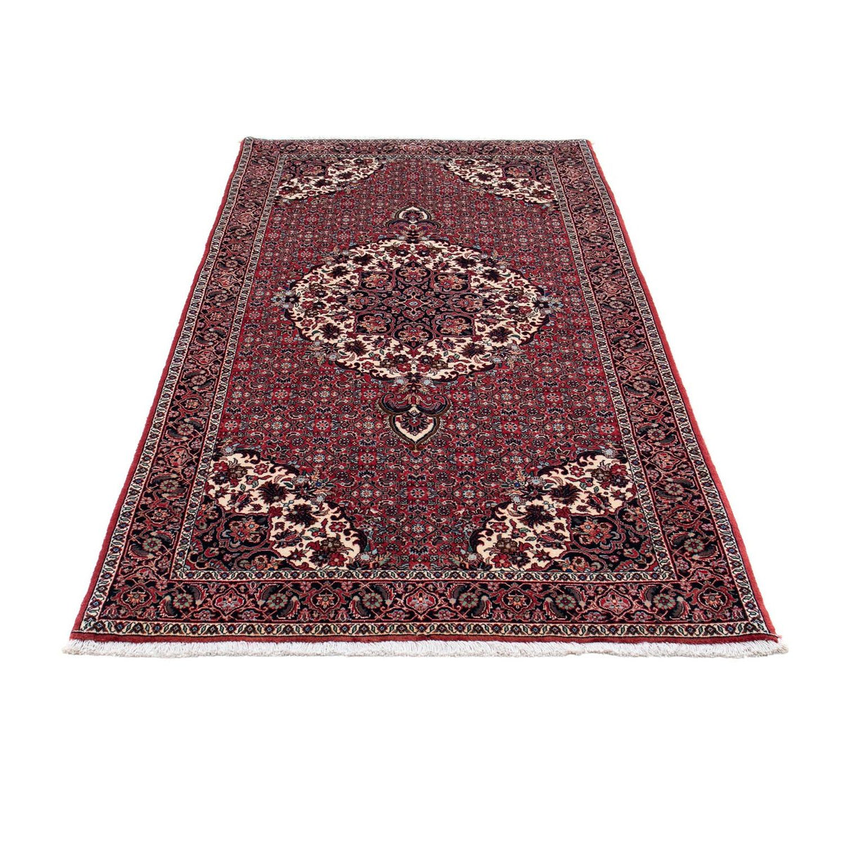 Alfombra de pasillo Alfombra persa - Bidjar - 194 x 100 cm - rojo oscuro