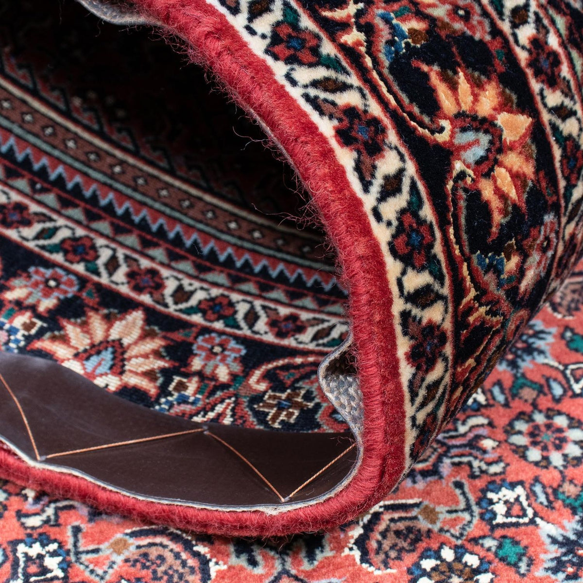 Alfombra de pasillo Alfombra persa - Bidjar - 205 x 102 cm - rojo oscuro