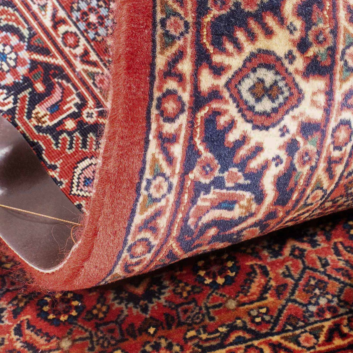 Alfombra persa - Bidjar - 154 x 90 cm - rojo