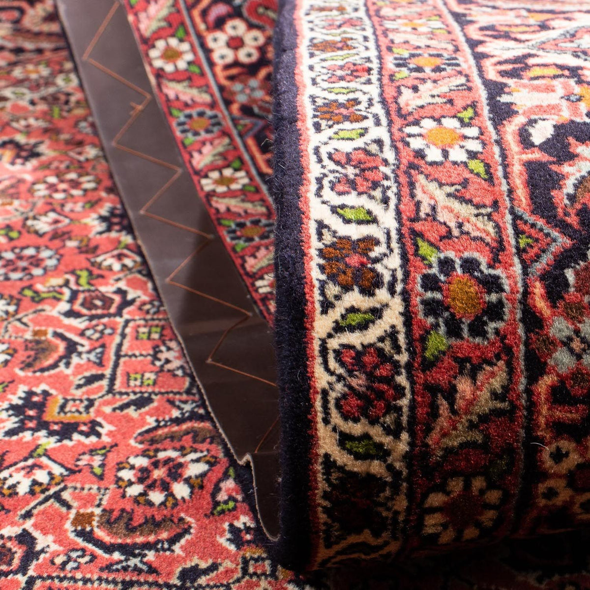 Alfombra persa - Bidjar - 310 x 196 cm - rojo oscuro