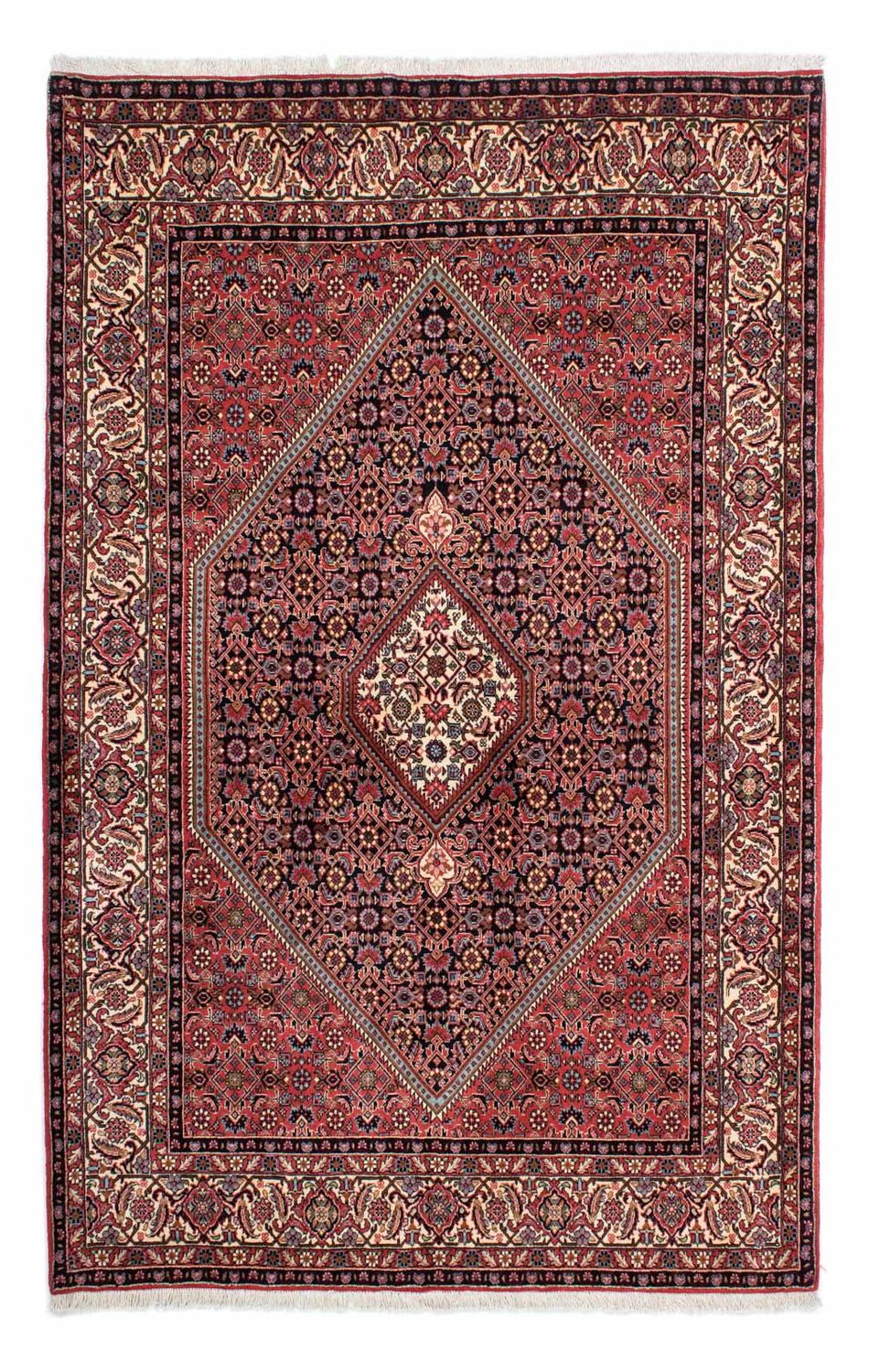 Alfombra persa - Bidjar - 223 x 142 cm - rojo claro