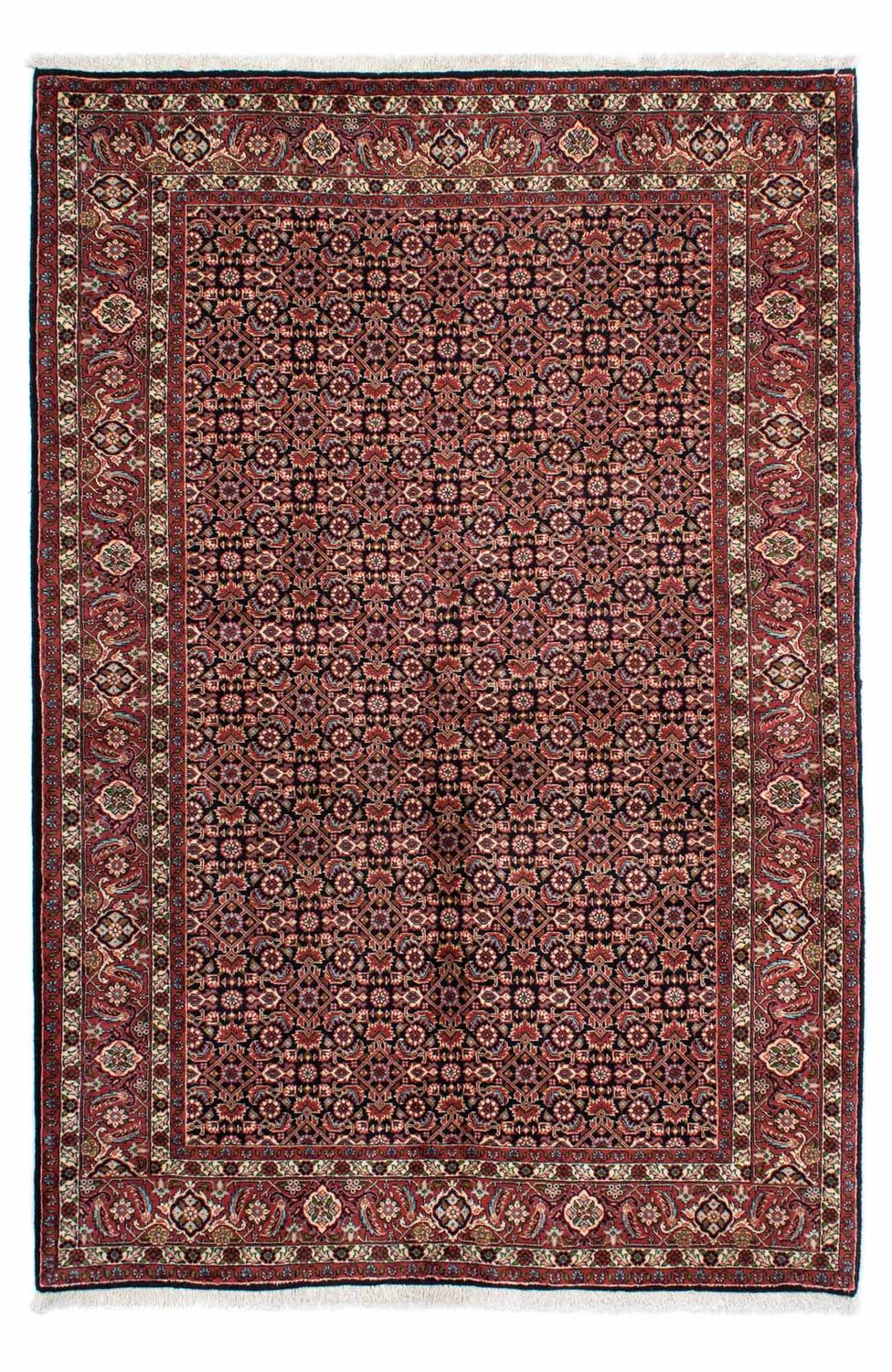 Alfombra persa - Bidjar - 213 x 141 cm - marrón oscuro