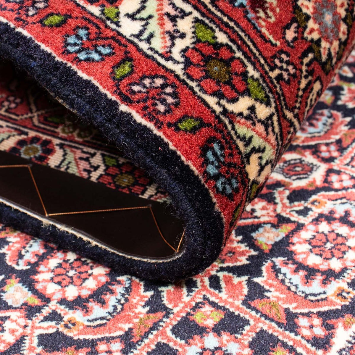 Alfombra persa - Bidjar - 213 x 141 cm - marrón oscuro