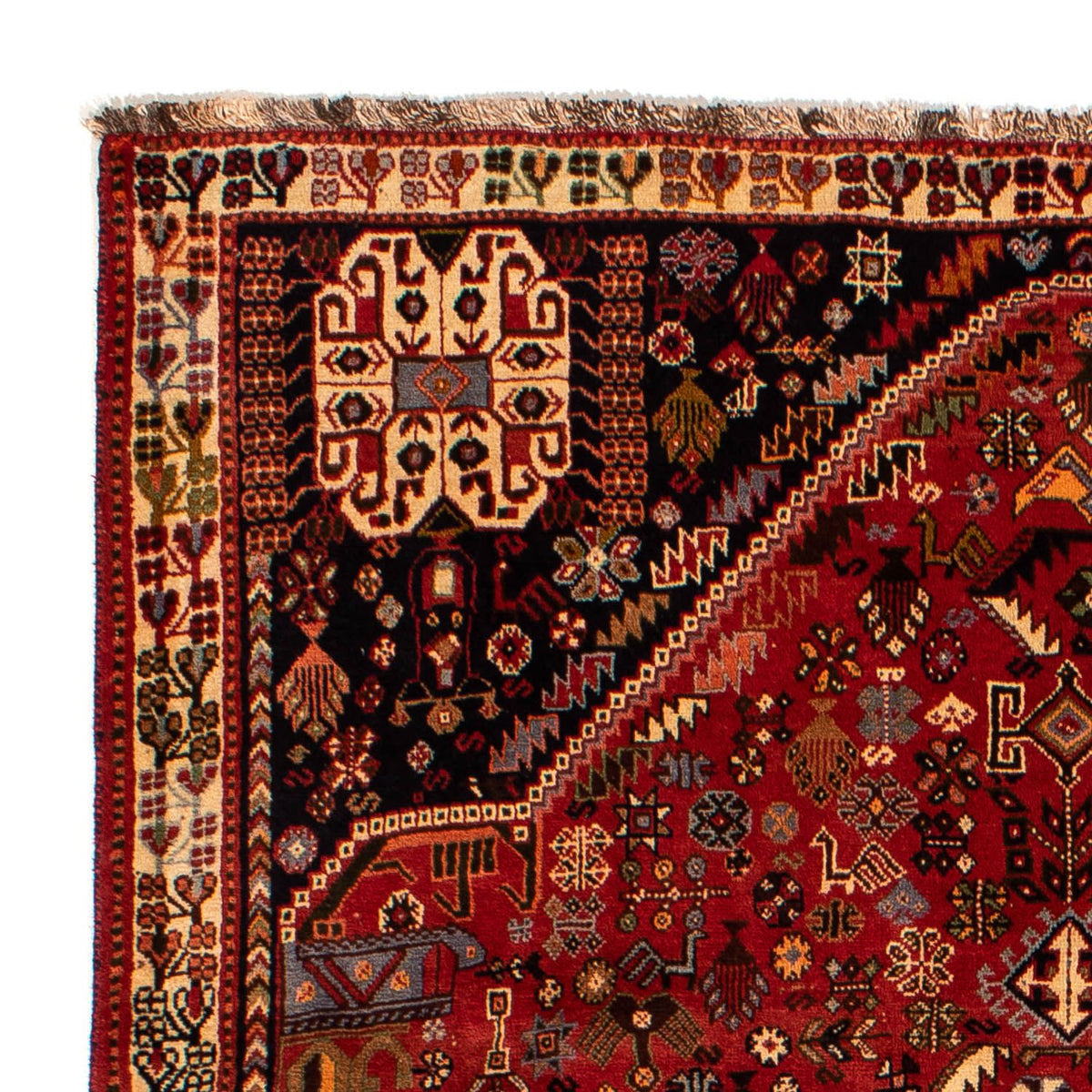 Alfombra persa - Nómada - 290 x 184 cm - rojo oscuro