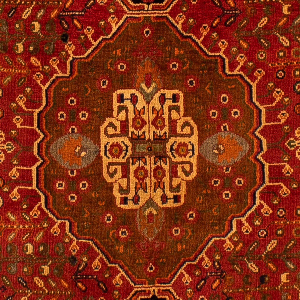 Alfombra persa - Nómada - 280 x 184 cm - rojo oscuro