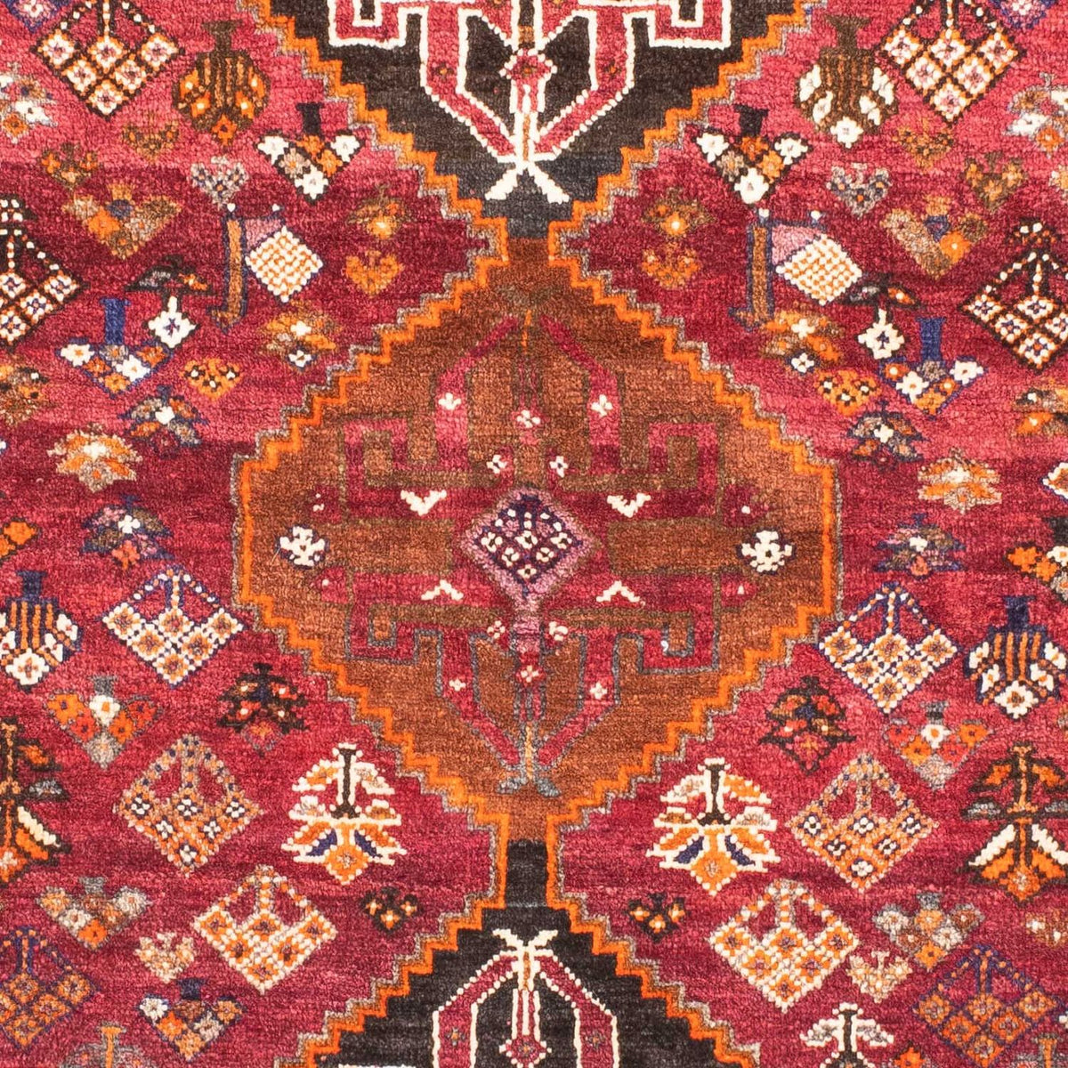 Alfombra persa - Nómada - 160 x 109 cm - rojo oscuro