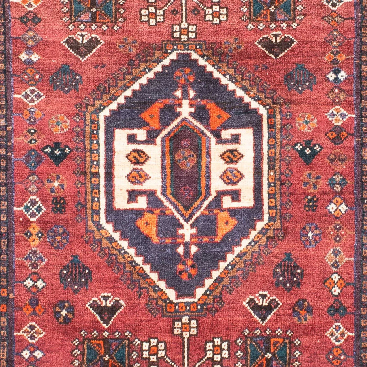 Alfombra persa - Nómada - 152 x 107 cm - rojo oscuro