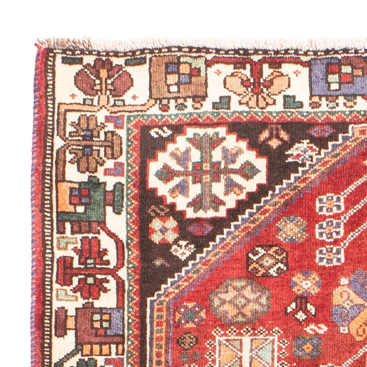 Alfombra persa - Nómada - 152 x 103 cm - rojo oscuro